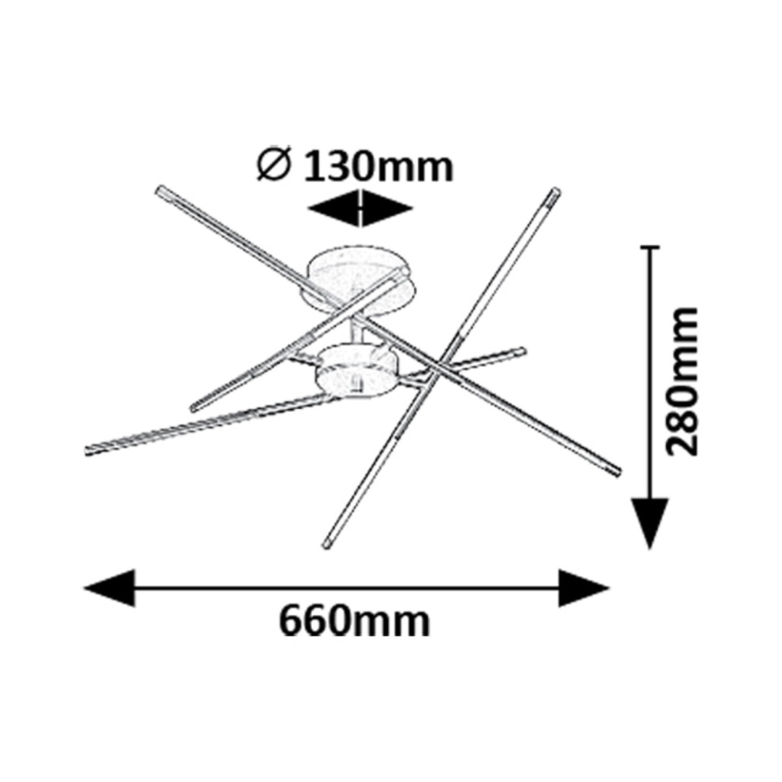 Rabalux - LED Surface-mounted chandelier LED/40W/230V 3000K gold