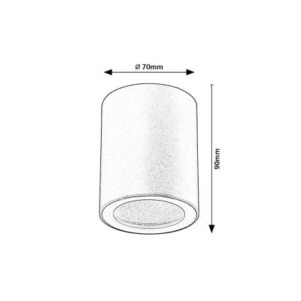 Rabalux - Ceiling light 1xGU10/35W/230V black