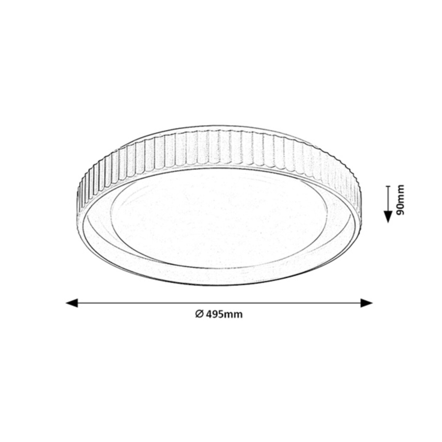 Rabalux - LED Dimmable Ceiling Light LED/48W/230V 3000–6500K Ø 49.5 cm + Remote Control