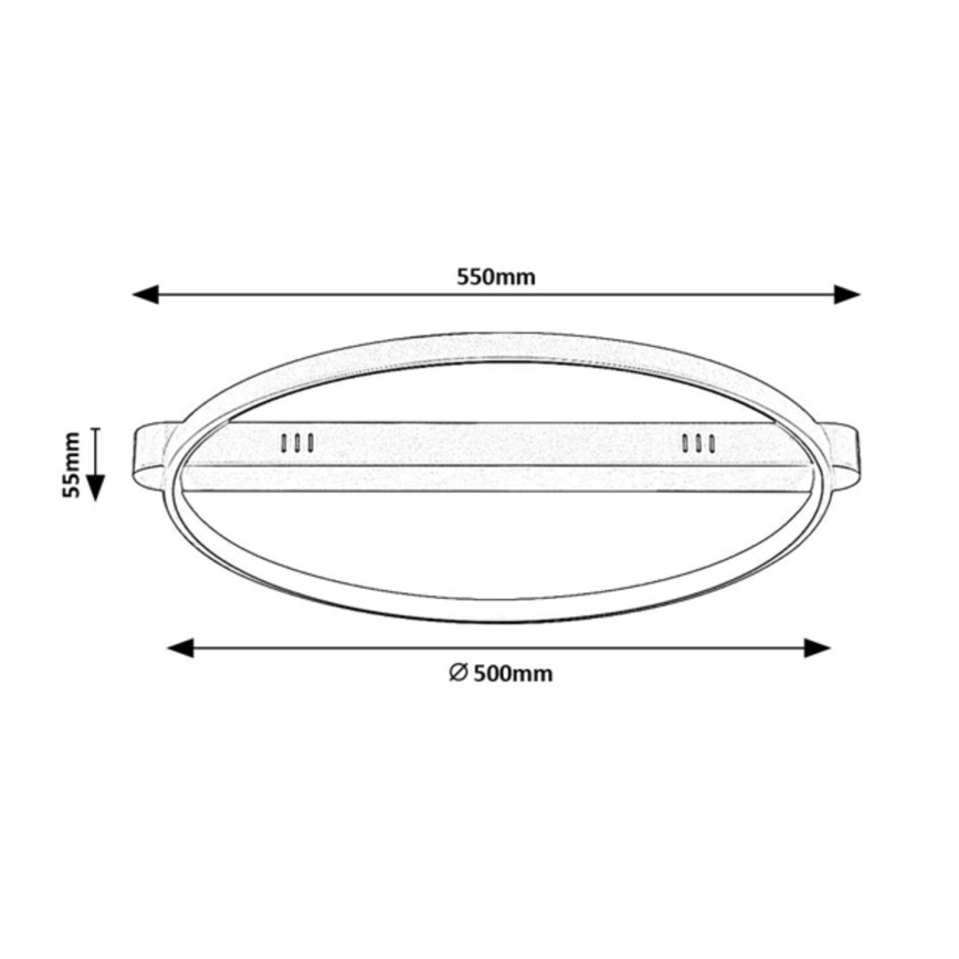 Rabalux - LED Ceiling Light, 45W, 230V, 3000K, 50x55 cm, Gold