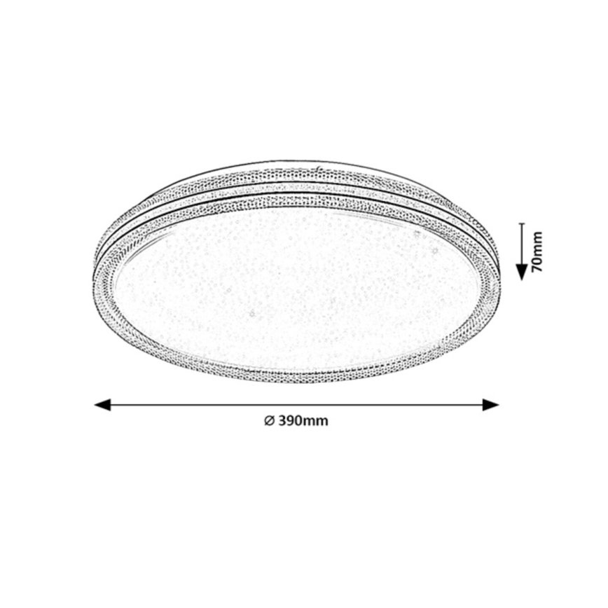 Rabalux - LED Dimmable Ceiling Light LED/34W/230V 3000-6500K Ø 39 cm + Remote Control