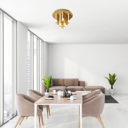 Rabalux - Ceiling light 13xG9/5W/230V, gold, Ø 34 cm