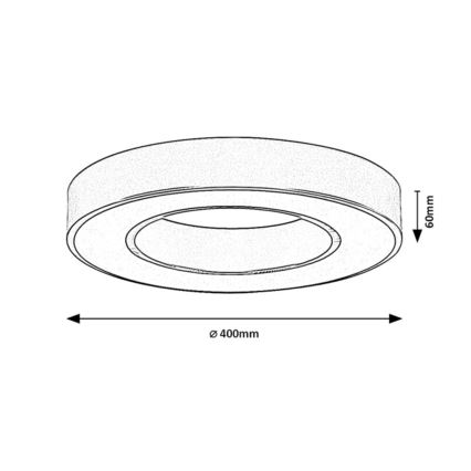 Rabalux - LED Ceiling Light LED/24W/230V 3000/4000/6500K Ø 40 cm Gold