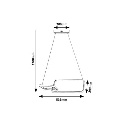 Rabalux - LED Surface-mounted chandelier LED/36W/230V 4000K
