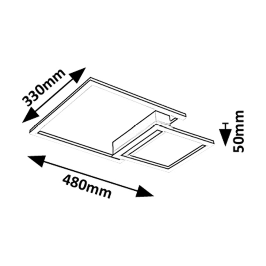 Rabalux - LED Ceiling Light LED/24W/230V 3000K 33x48 cm