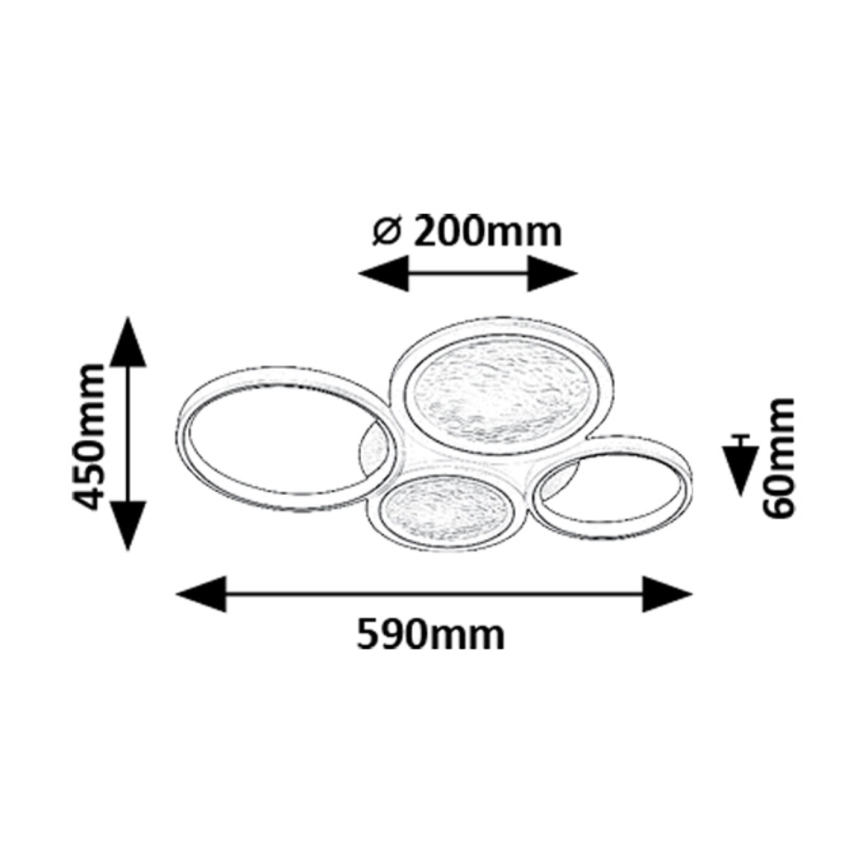 Rabalux - LED Dimmable ceiling light LED/40W/230V 3000-6500K + remote control