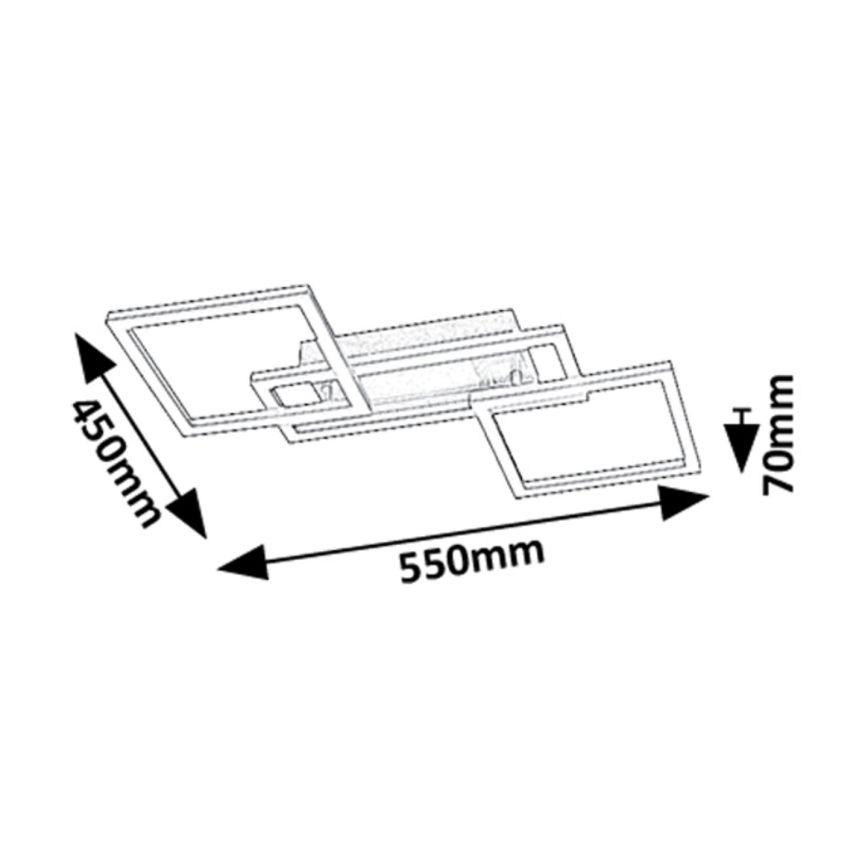 Rabalux - LED Dimmable Ceiling Light LED/40W/230V 3000-6500K 45x55 cm + Remote Control