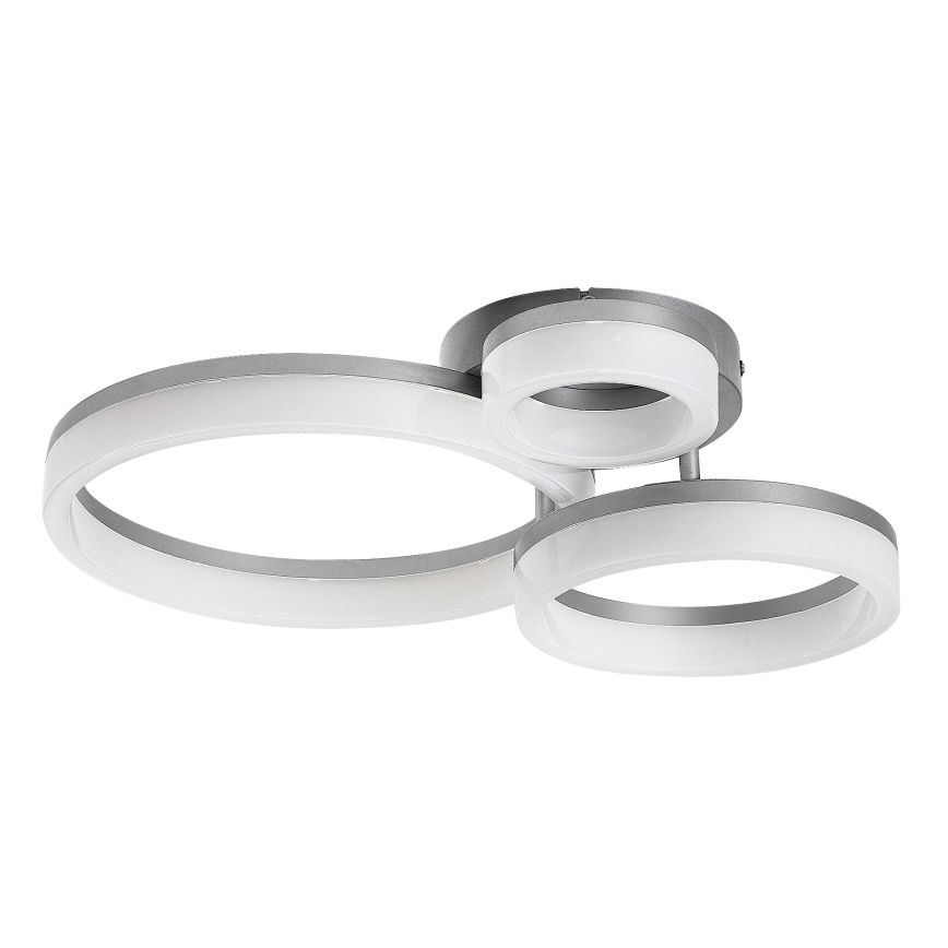 Rabalux - LED Ceiling Light, 24W, 230V, 3000/4000/6500 K, 38 x 51 cm, Matte Chrome