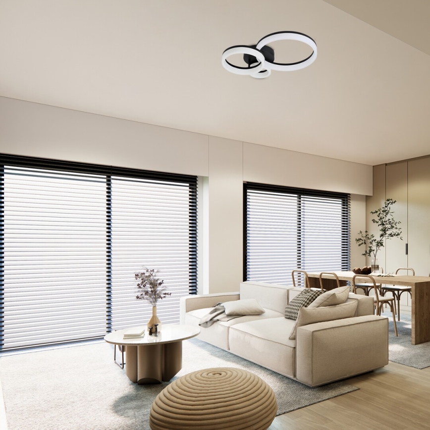 Rabalux - LED Ceiling light LED/24W/230V 3000/4000/6500K black
