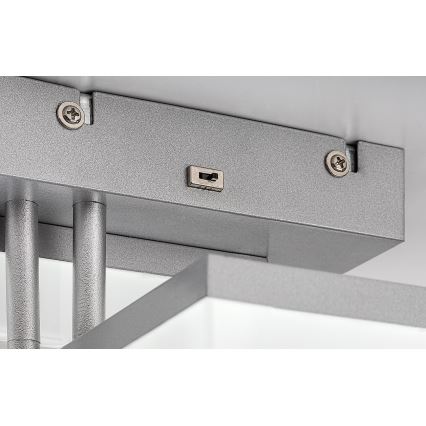 Rabalux - LED Ceiling light LED/22W/230V 3000/4000/6500K matte chrome 47x47 cm