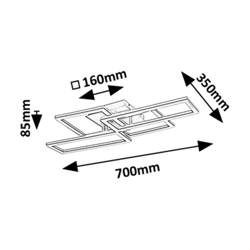 Rabalux - Dimmable LED ceiling light LED/40W/230V 3000-6500K 35x70 cm + remote control