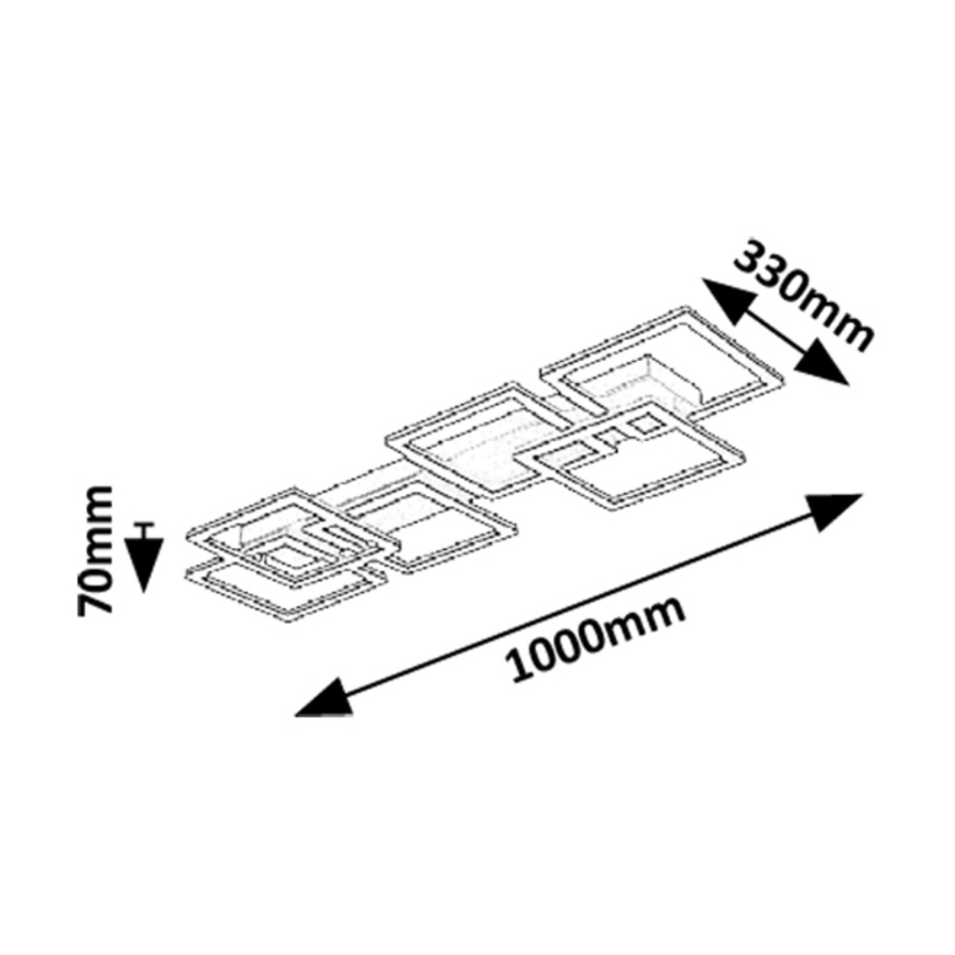 Rabalux - Dimmable LED ceiling light LED/40W/230V 3000-6500K 33x100 cm + remote control