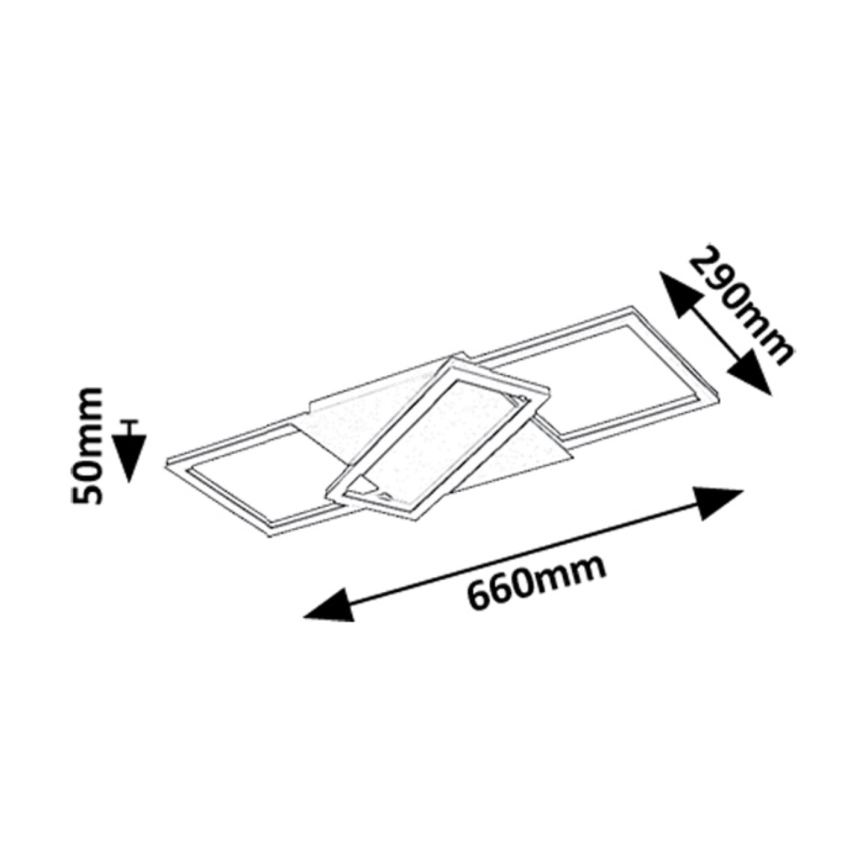 Rabalux - Dimmable LED ceiling light LED/40W/230V 3000-6500K 29x66 cm + remote control