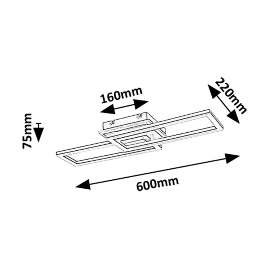 Rabalux - Dimmable LED ceiling light LED/30W/230V 3000-6500K + remote control, 60 cm long