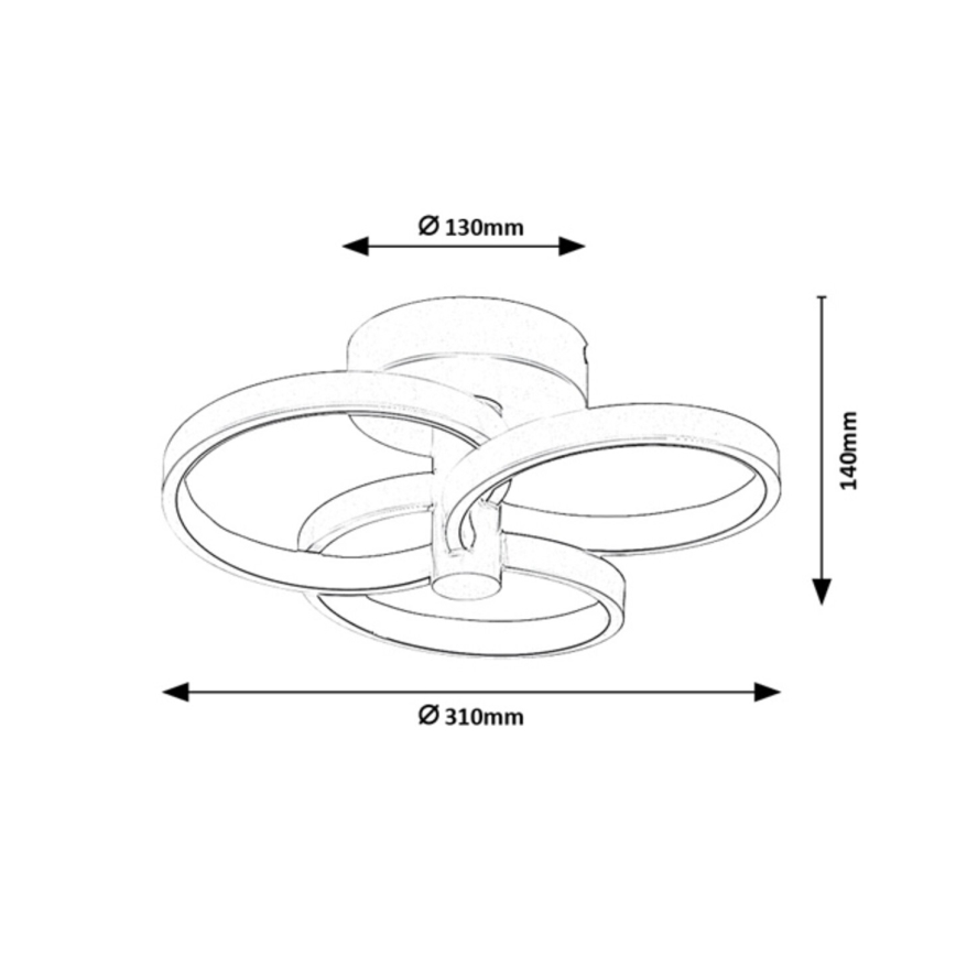 Rabalux - Dimmable LED ceiling light LED/32W/230V 3000-6500K Ø 31 cm beige + remote control