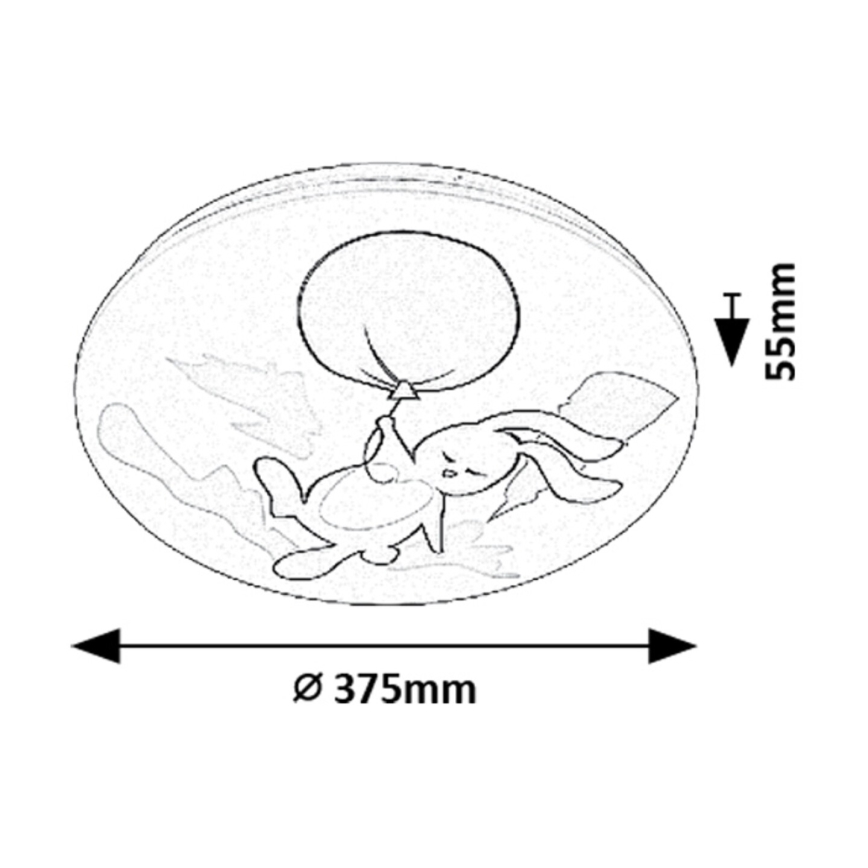 Rabalux - LED Kids' Ceiling Light LED/24W/230V 3000K Ø 37.5 cm