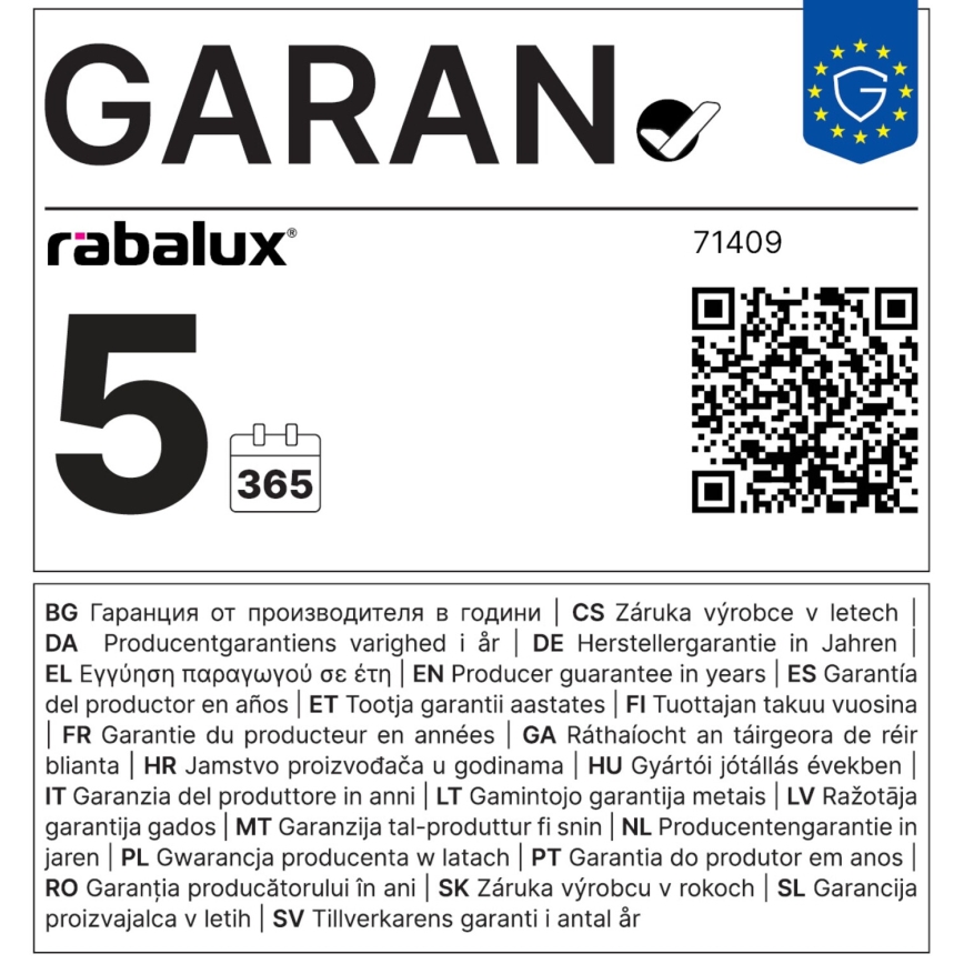 Rabalux - LED Kids' Ceiling Light LED/24W/230V 3000K Ø 37.5 cm