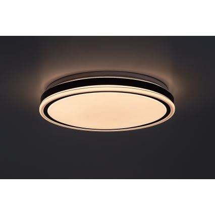 Rabalux - Dimmable LED Ceiling Light LED/20W/230V 3000–6500K Ø 38.5 cm Black + Remote Control