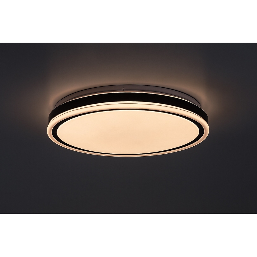 Rabalux - Dimmable LED Ceiling Light LED/20W/230V 3000–6500K Ø 38.5 cm Black + Remote Control