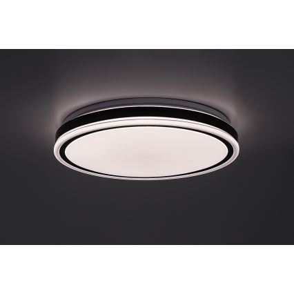 Rabalux - Dimmable LED Ceiling Light LED/20W/230V 3000–6500K Ø 38.5 cm Black + Remote Control