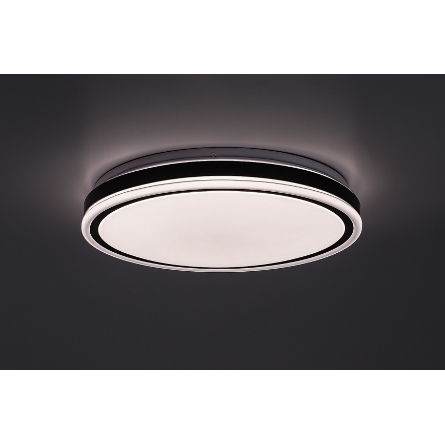 Rabalux - Dimmable LED Ceiling Light LED/20W/230V 3000–6500K Ø 38.5 cm Black + Remote Control