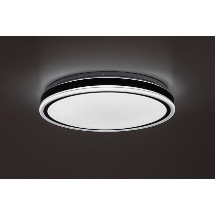 Rabalux - Dimmable LED Ceiling Light LED/20W/230V 3000–6500K Ø 38.5 cm Black + Remote Control