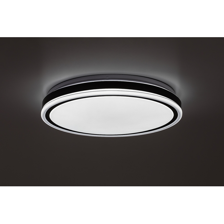 Rabalux - Dimmable LED Ceiling Light LED/20W/230V 3000–6500K Ø 38.5 cm Black + Remote Control