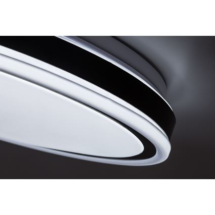 Rabalux - Dimmable LED Ceiling Light LED/20W/230V 3000–6500K Ø 38.5 cm Black + Remote Control