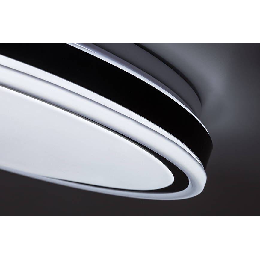 Rabalux - Dimmable LED Ceiling Light LED/20W/230V 3000–6500K Ø 38.5 cm Black + Remote Control
