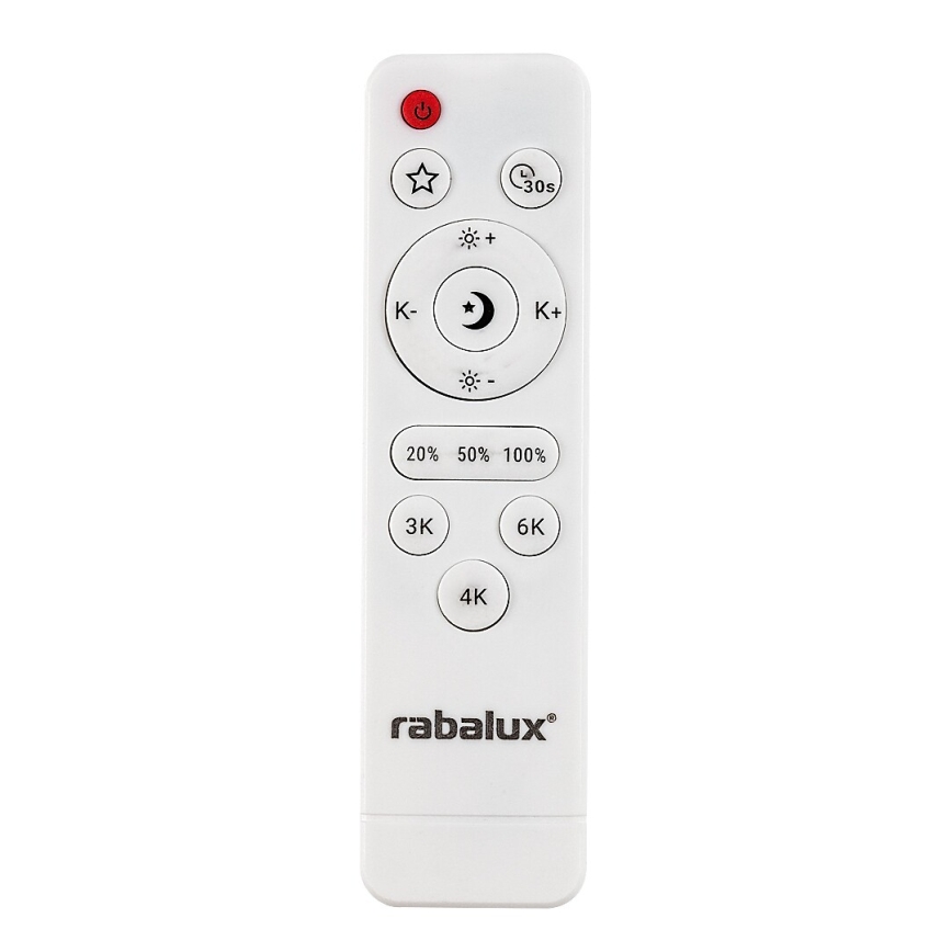 Rabalux - Dimmable LED Ceiling Light LED/20W/230V 3000–6500K Ø 38.5 cm Black + Remote Control