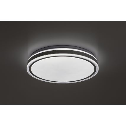Rabalux - Dimmable LED Ceiling Fixture, 23W/230V, 3000–6500K, Ø 38.5 cm, Black + Remote Control