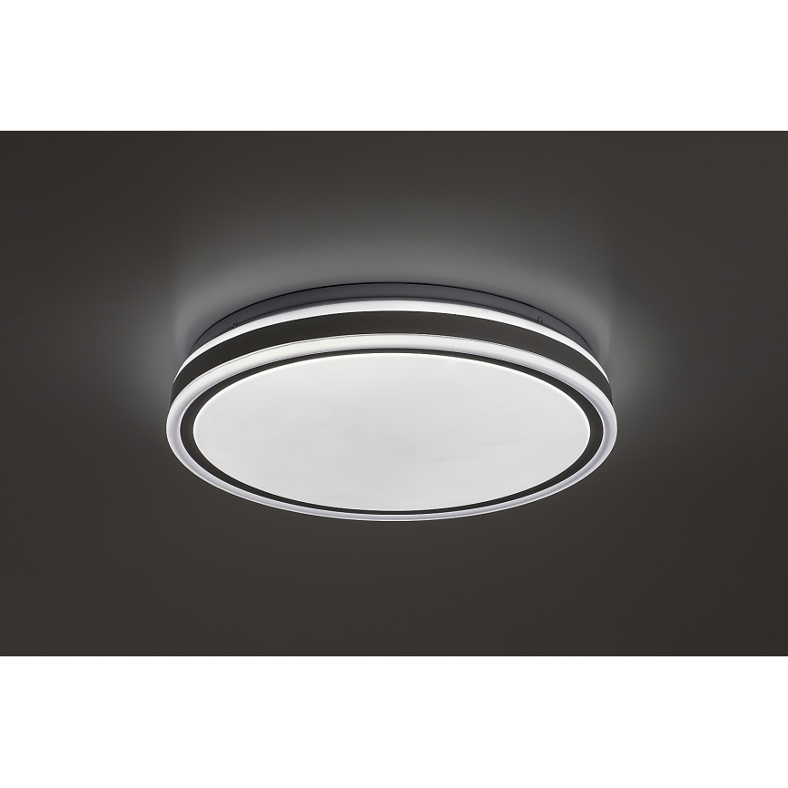 Rabalux - Dimmable LED Ceiling Fixture, 23W/230V, 3000–6500K, Ø 38.5 cm, Black + Remote Control
