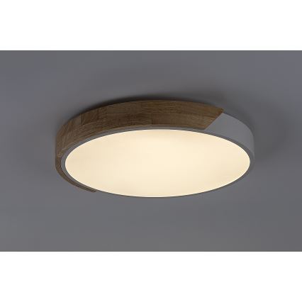 Rabalux - LED Ceiling Light LED/24W/230V 3000K white/oak Ø 61 cm