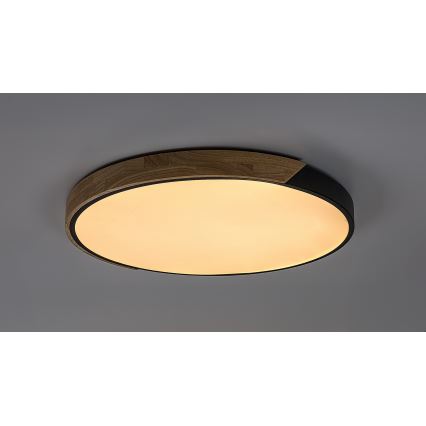 Rabalux - LED ceiling light LED/42W/230V 3000/4000/6500K black/oak Ø 61 cm