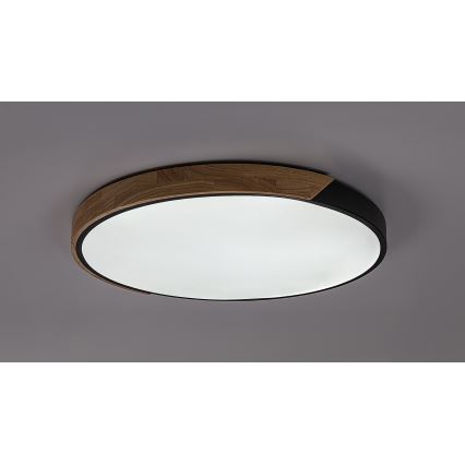 Rabalux - LED ceiling light LED/42W/230V 3000/4000/6500K black/oak Ø 61 cm