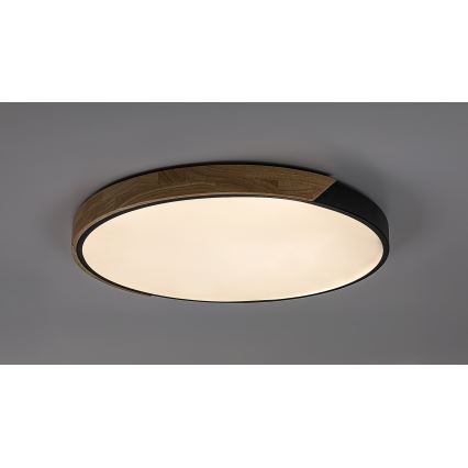 Rabalux - LED Ceiling Light LED/42W/230V 3000/4000/6500K Black/Oak dia. 41 cm