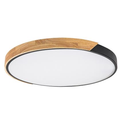 Rabalux - LED Ceiling Light LED/42W/230V 3000/4000/6500K Black/Oak dia. 41 cm