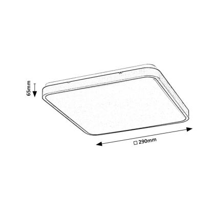 Rabalux - LED Bathroom ceiling light LED/24W/230V 3000/4000/6000K IP44 29x29 cm white