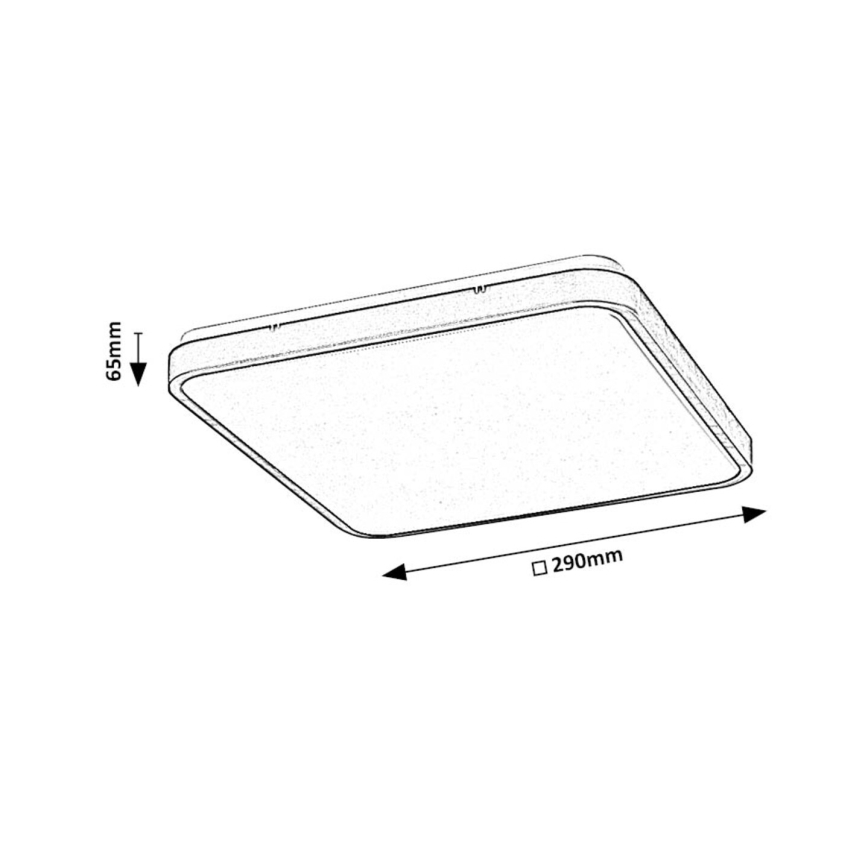 Rabalux - LED Bathroom ceiling light LED/24W/230V 3000/4000/6000K IP44 29x29 cm white