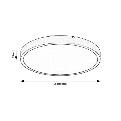 Rabalux - LED Bathroom ceiling light LED/18W/230V 3000/4000/6000K IP44 d. 30,5 cm white
