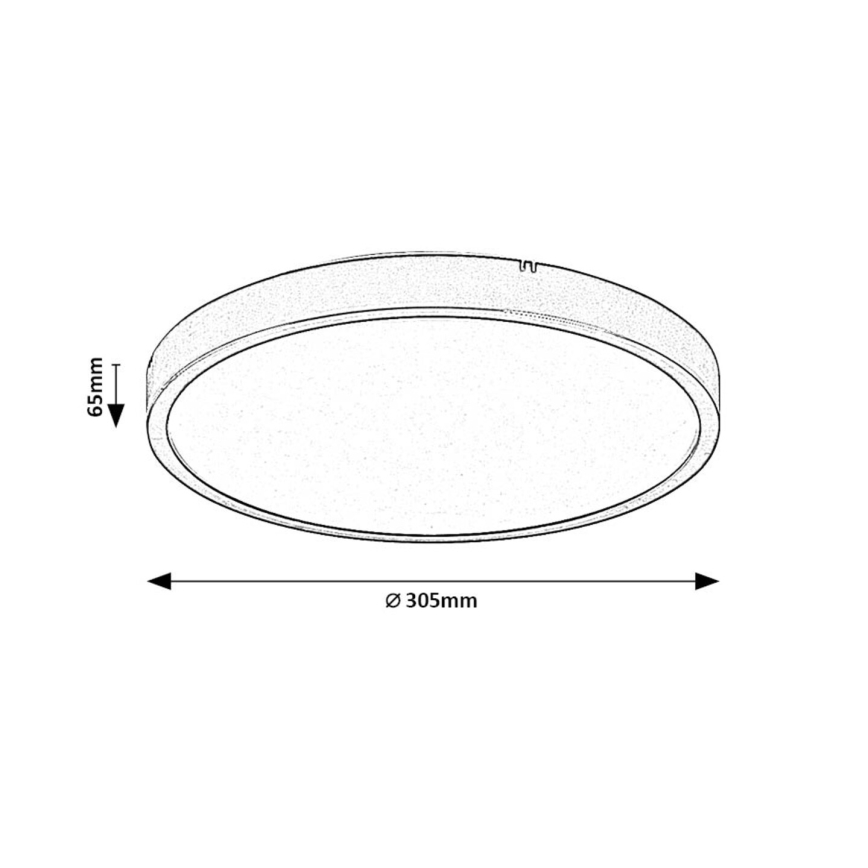 Rabalux - LED Bathroom ceiling light LED/18W/230V 3000/4000/6000K IP44 d. 30,5 cm white