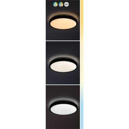 Rabalux - LED Dimmable bathroom ceiling light LED/24W/230V 3000-6000K IP44 d. 35,5 cm white + remote control