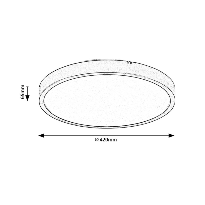 Rabalux - LED RGB Dimmable bathroom ceiling light LED/36W/230V 3000-6000K Wi-Fi Tuya IP44 d. 42 cm white + remote control