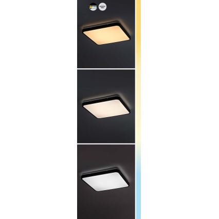 Rabalux - LED Bathroom ceiling light LED/36W/230V 3000/4000/6000K IP44 42x42 cm black