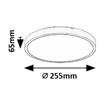 Rabalux - LED Bathroom ceiling light LED/12W/230V 3000/4000/6000K IP44 d. 25,5 cm black