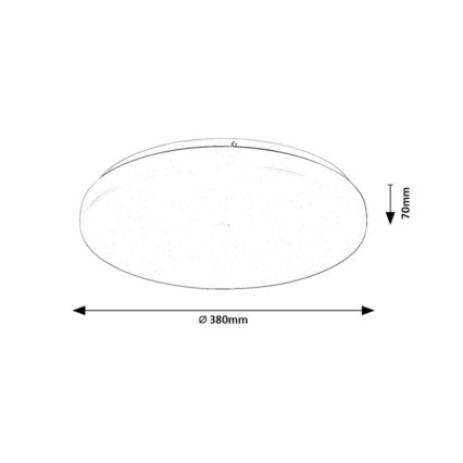 Rabalux - Dimmable LED Ceiling Light LED/34W/230V 3000-6500K Ø 38 cm + Remote Control