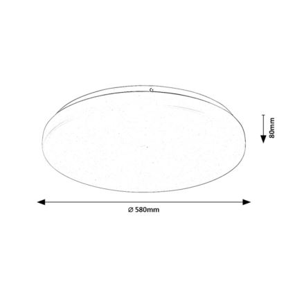 Rabalux - Dimmable LED Ceiling Light LED/60W/230V 3000-6500K Ø58 cm + Remote Control