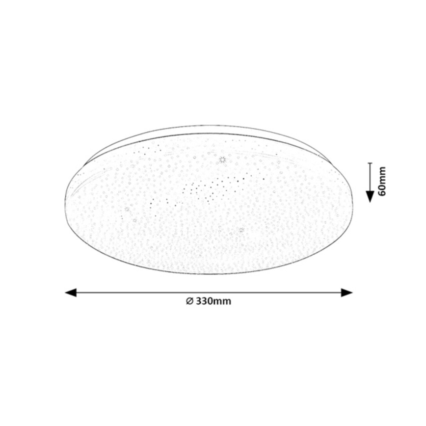 Rabalux - Dimmable LED Ceiling Light LED/22W/230V 3000-6500K Ø 33 cm + Remote Control