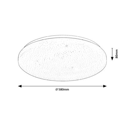 Rabalux - Dimmable LED Ceiling Light LED/60W/230V 3000-6500K Ø 58 cm + Remote Control