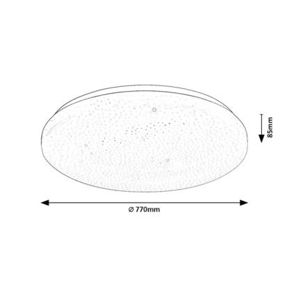 Rabalux - Dimmable LED Ceiling Light, 80W/230V, 3000–6500K, Ø 77 cm + Remote Control